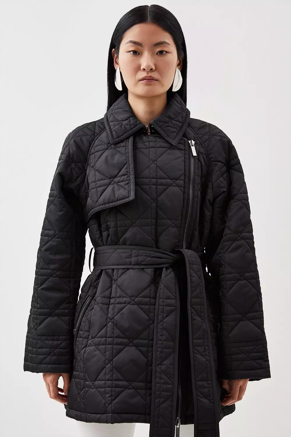 Burberry detachable hood discount lightweight diamond quilted coat