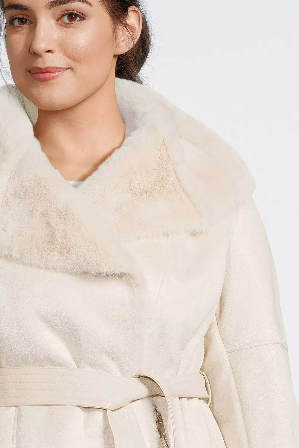 Faux shearling coat plus size cheap womens