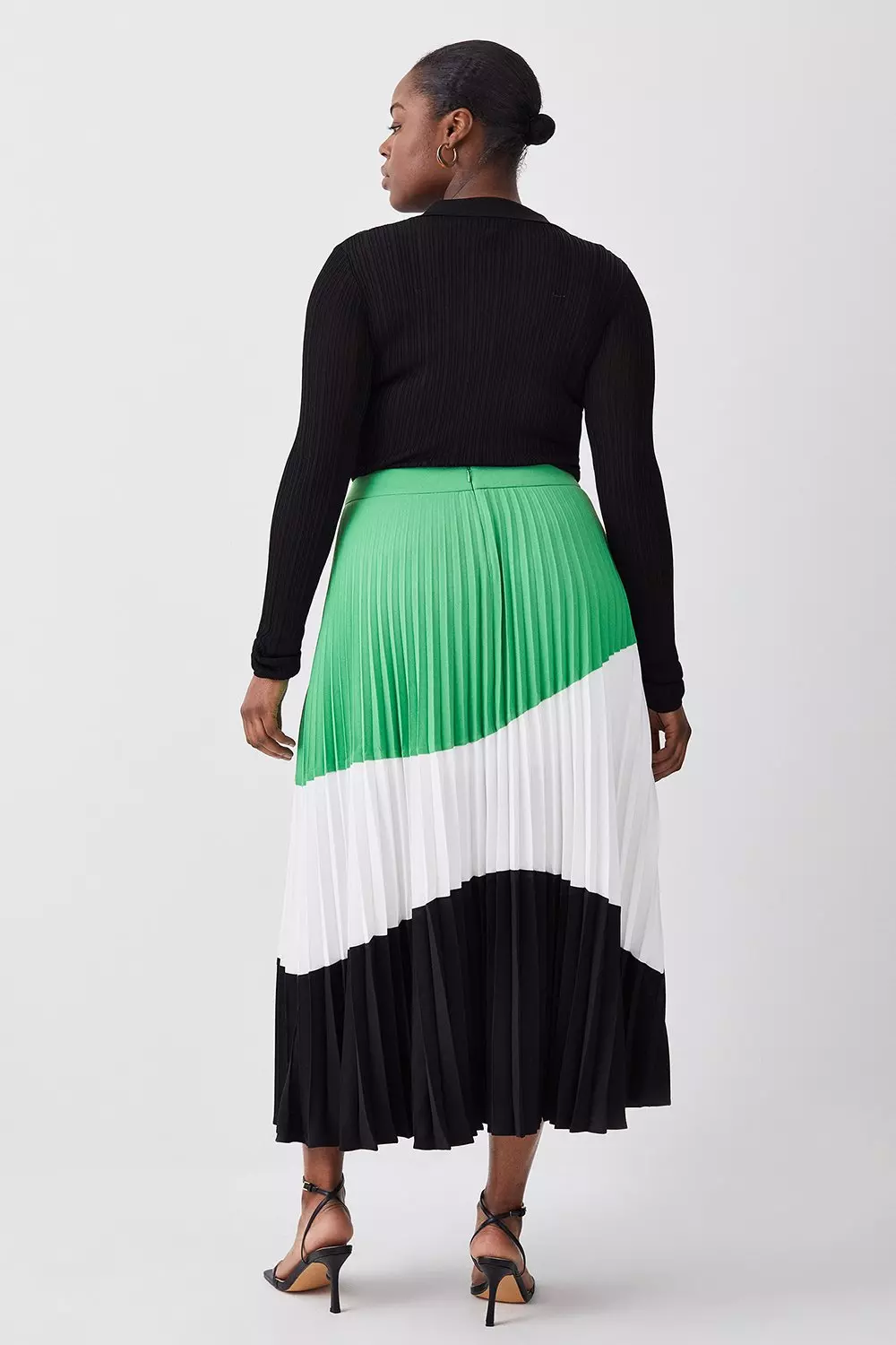 Mockingbird indendørs uærlig Plus Size Color Block Pleated Woven Skirt | Karen Millen
