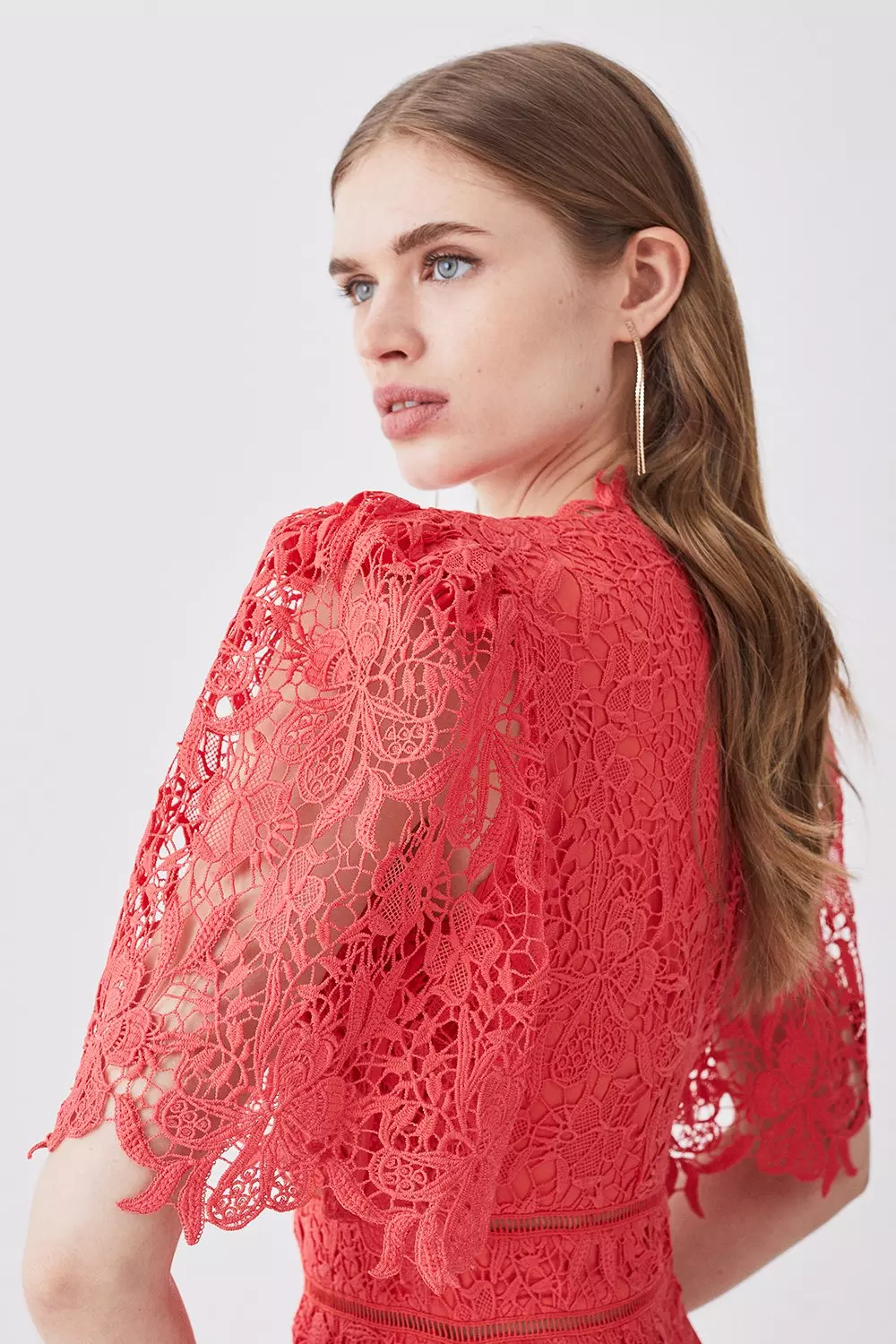 Karen millen shop red lace dress