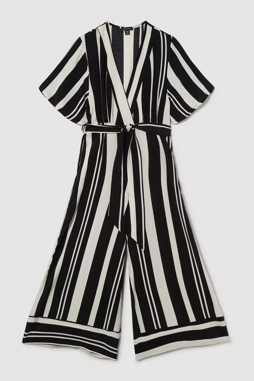 Monochrome store stripe jumpsuit