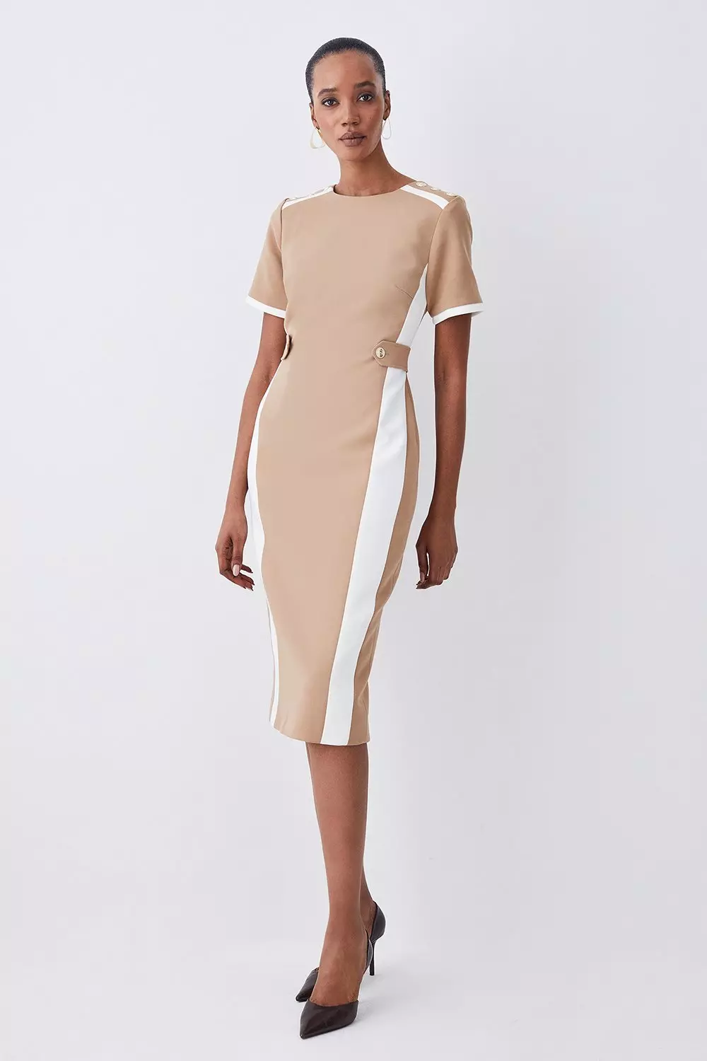 Camel pencil dress sale