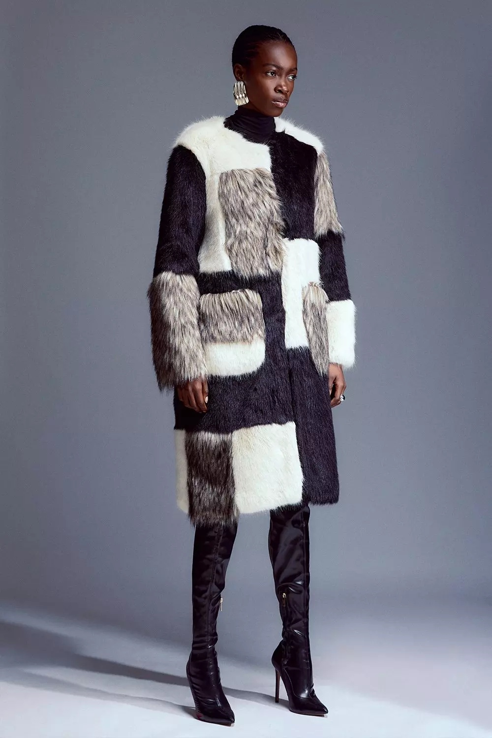 Faux fur coat clearance tall