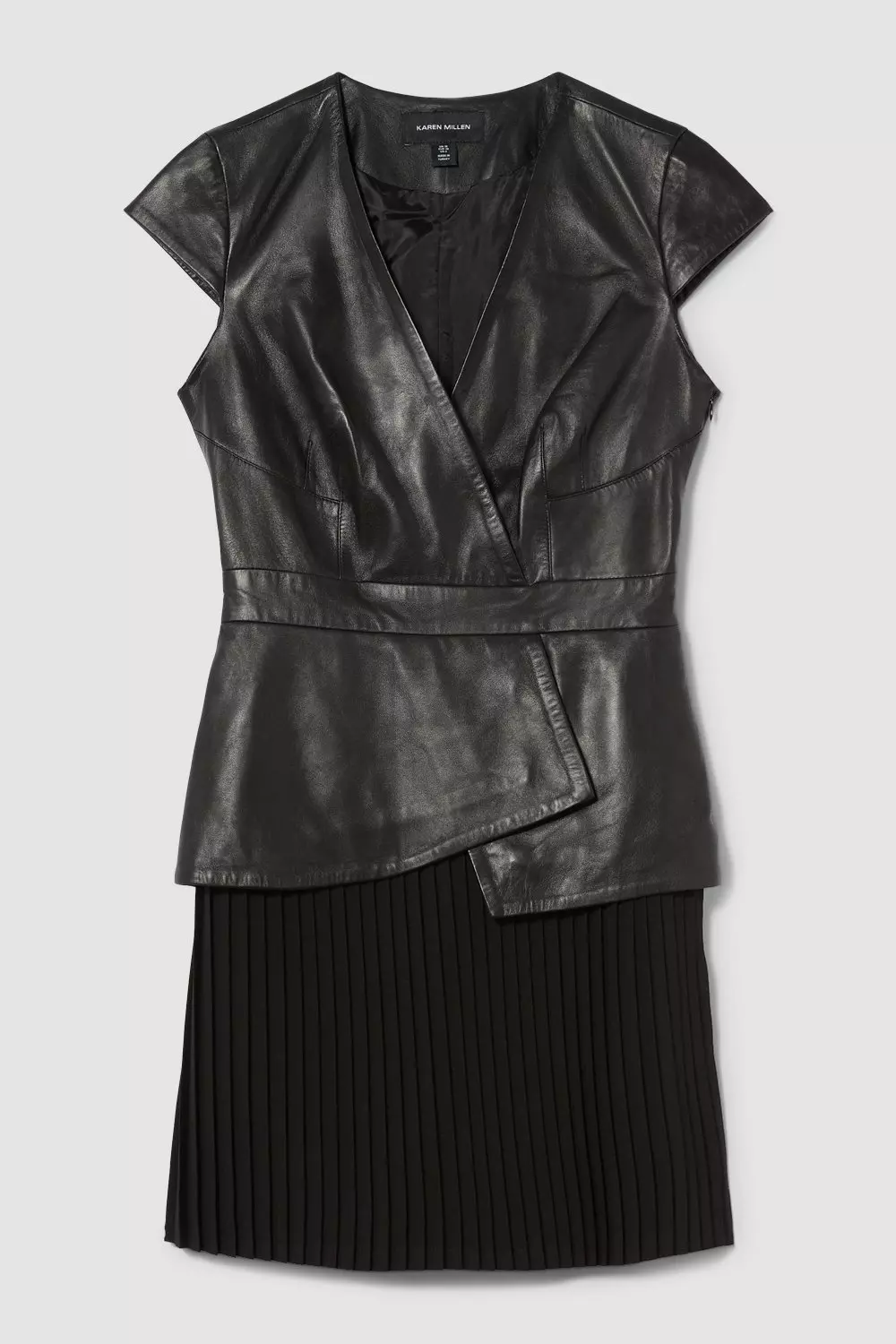 Karen millen leather outlet dress