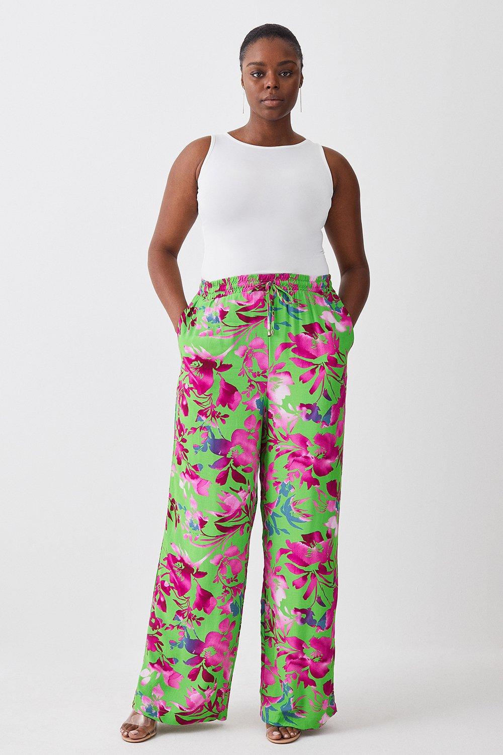 June + Vie Women's Plus Size Wide-Leg Pant 