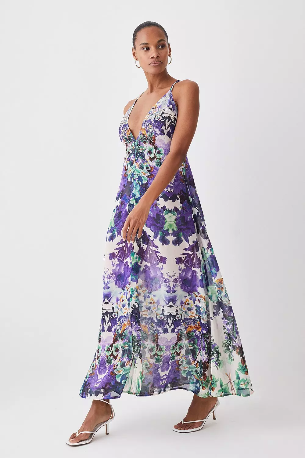 Floral maxi outlet beach dress