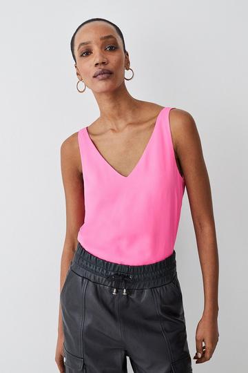 Pink Georgette Woven Cami Top