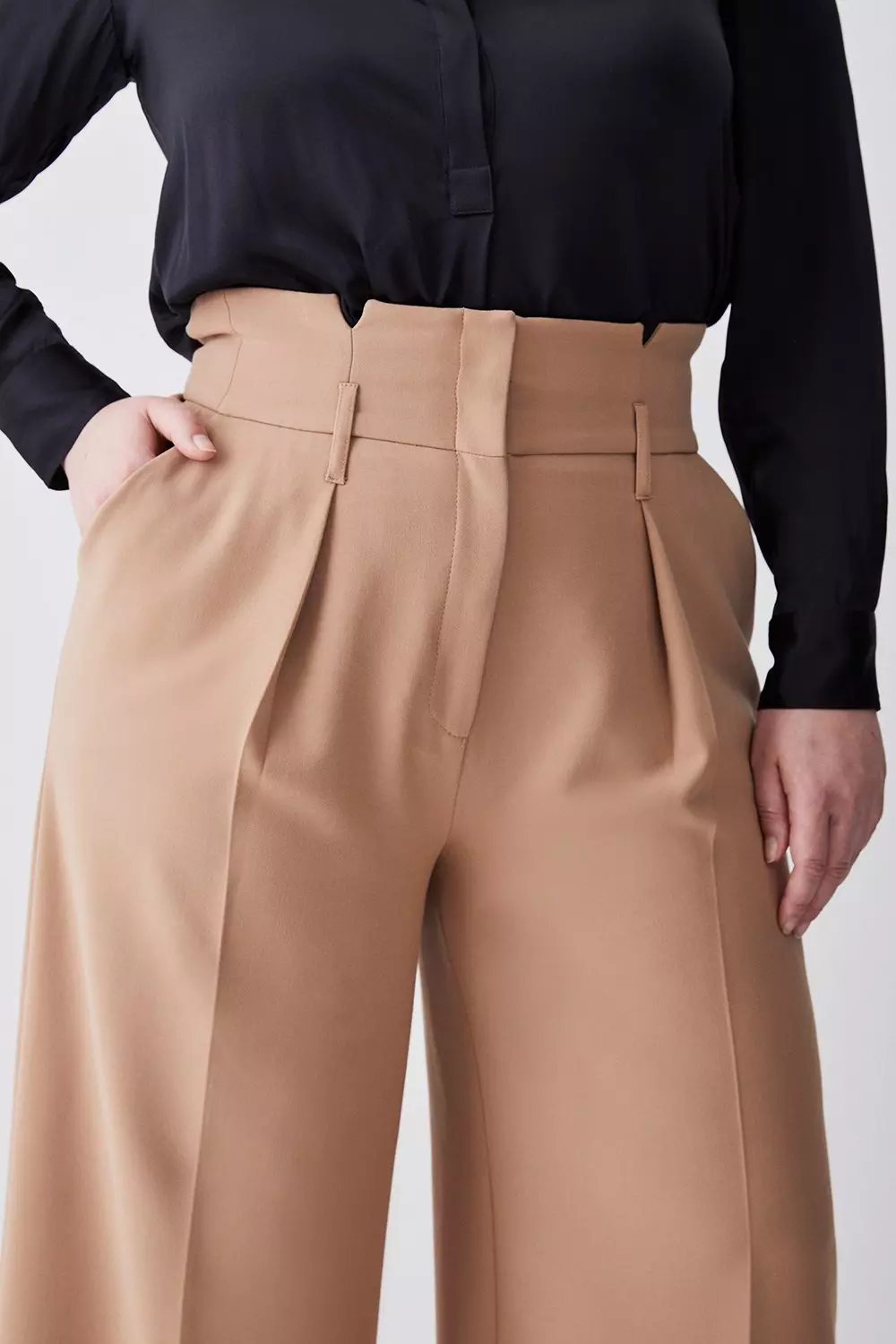 Extra wide leg trousers plus clearance size