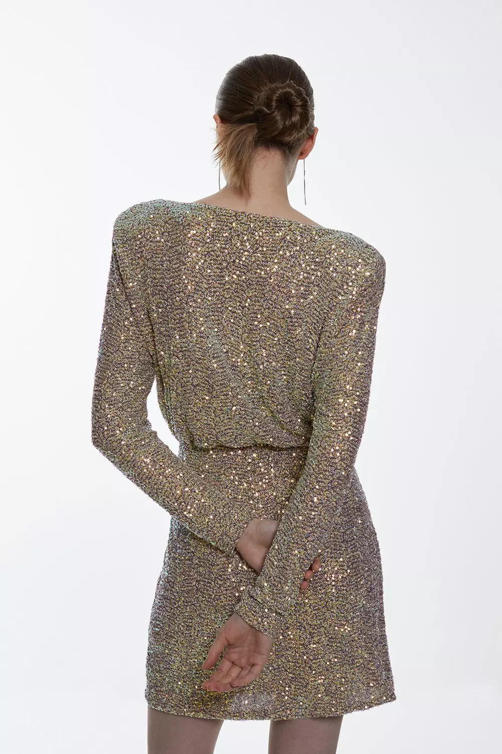 Long sleeve shop sparkle mini dress