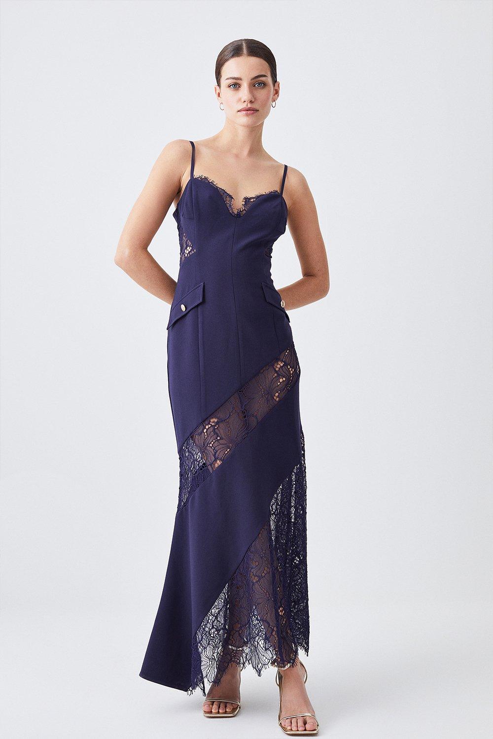 Karen millen 2025 navy blue dress