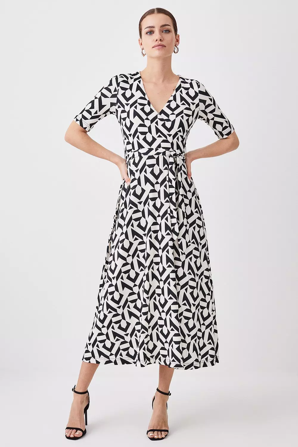 Petite Wrap Midi Dress