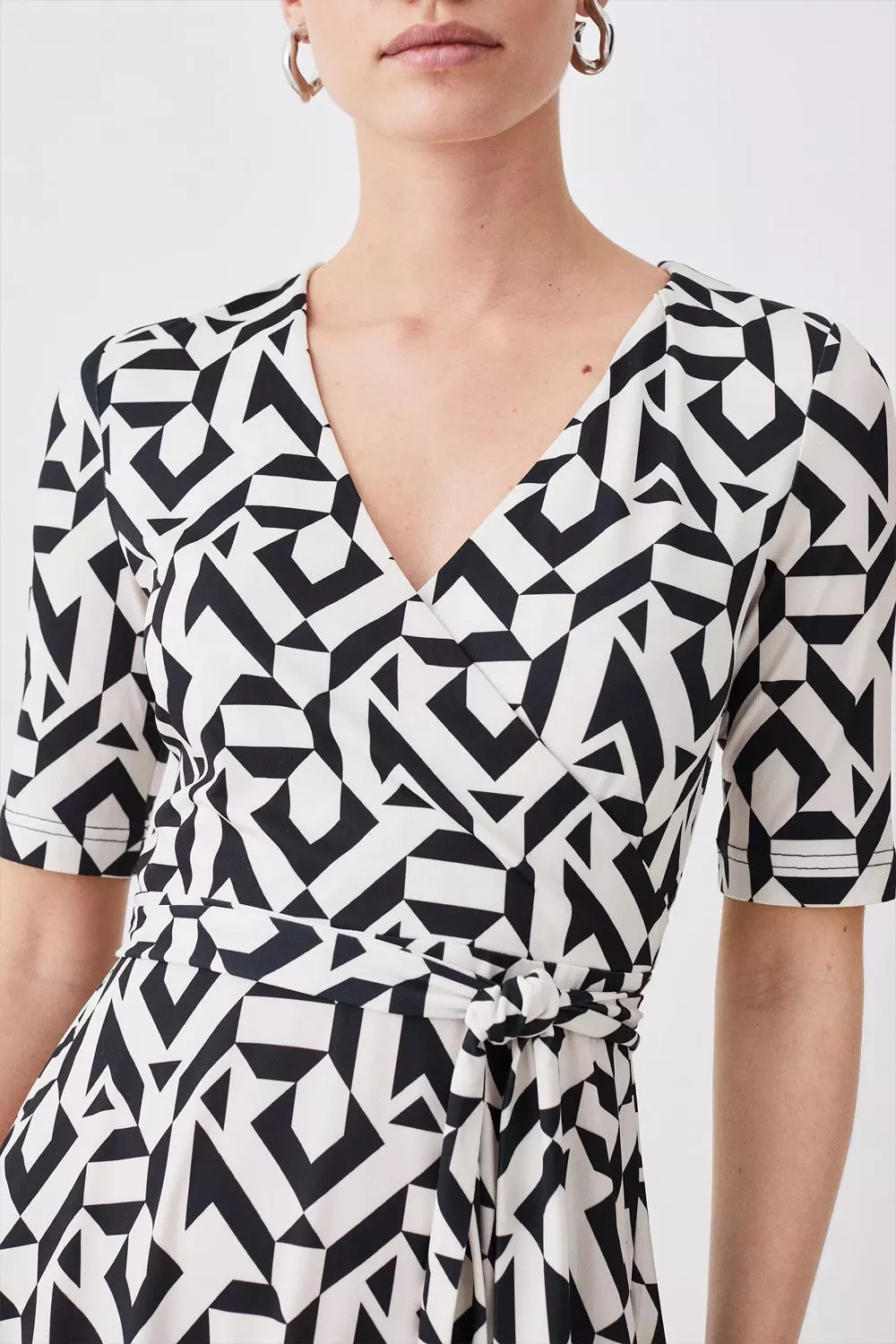 White jersey wrap dress sale