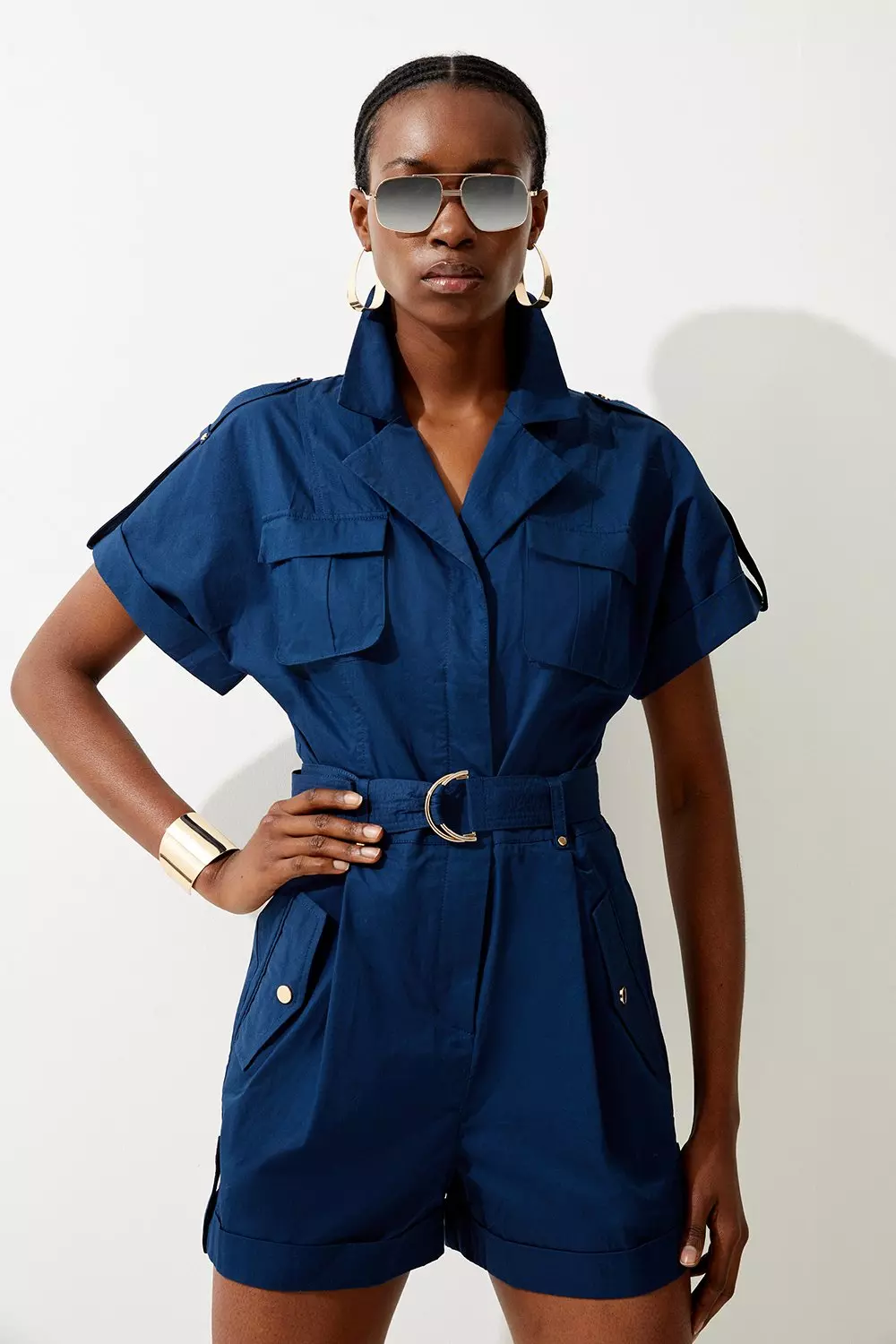 Blue utility playsuit on sale