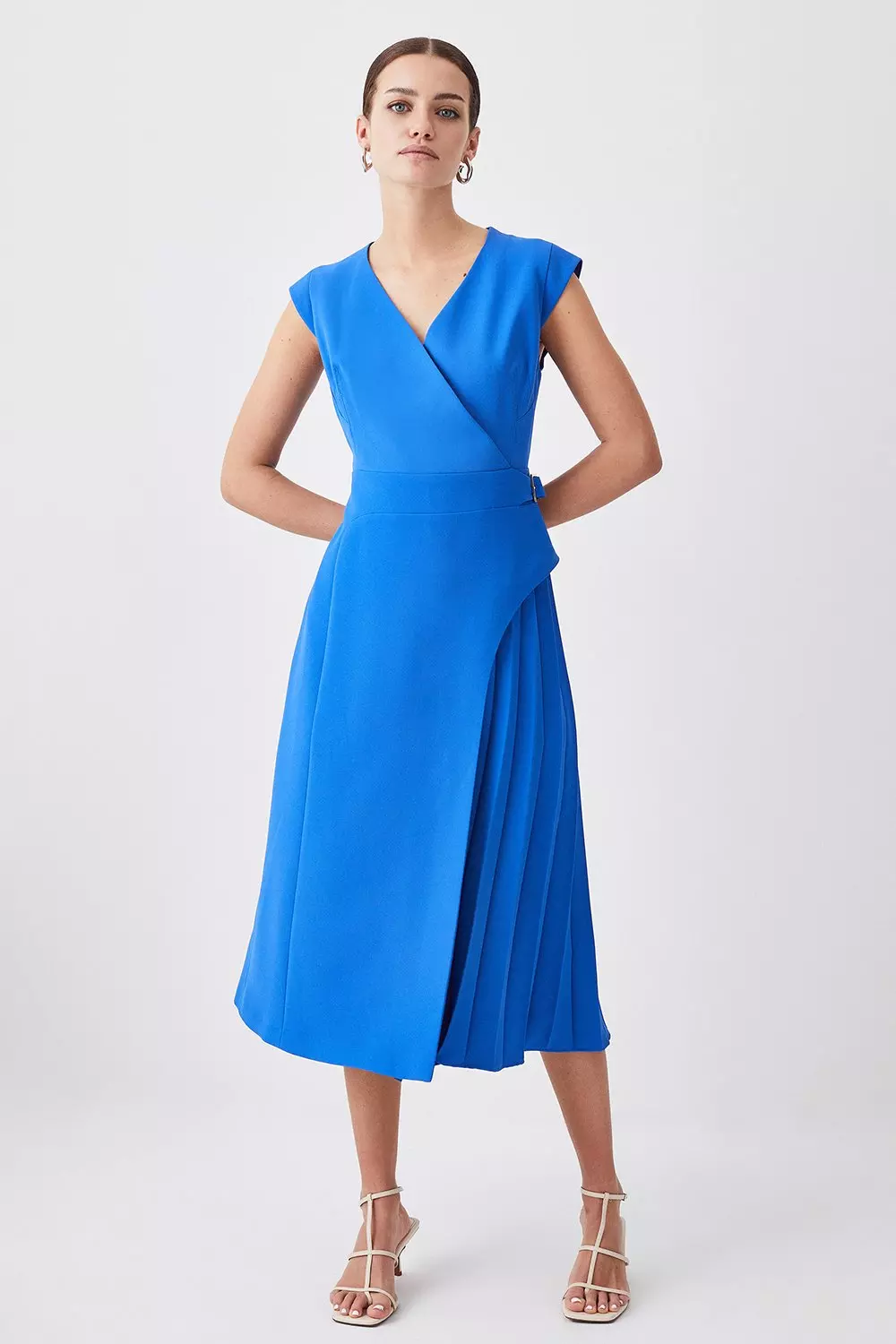 Marling wrap on sale front midi dress