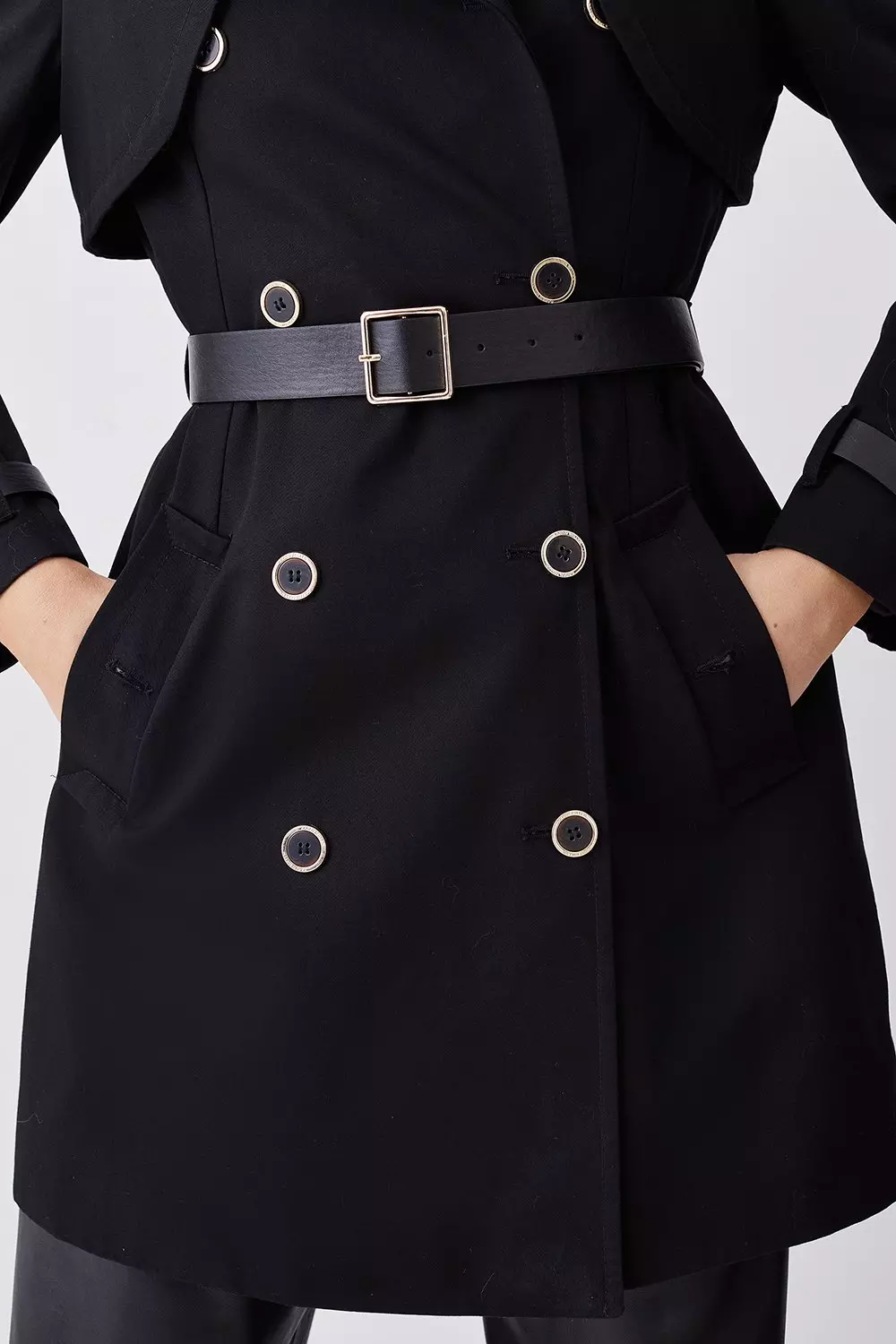 eping Winter Outfits | Minimalist One Button Trench Coat S / Blue