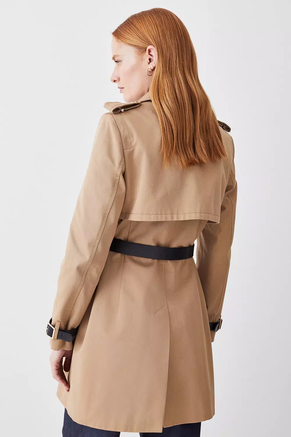 Cotton Short Belted Trench Coat