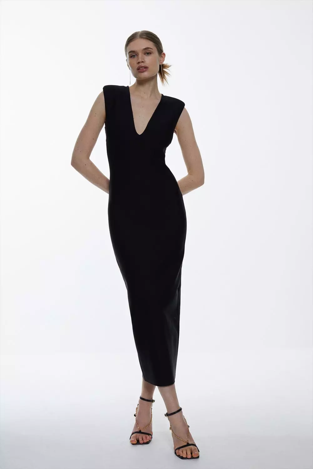 Karen millen 2025 black bodycon dress