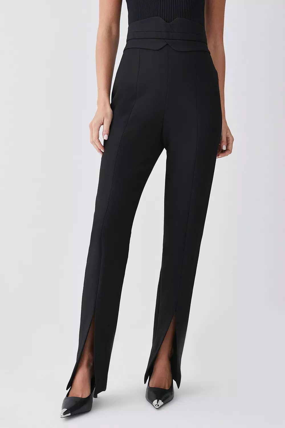 Flare-Leg with Front Slit High-Rise Pants, The Modern Stretch - Tall, Tall