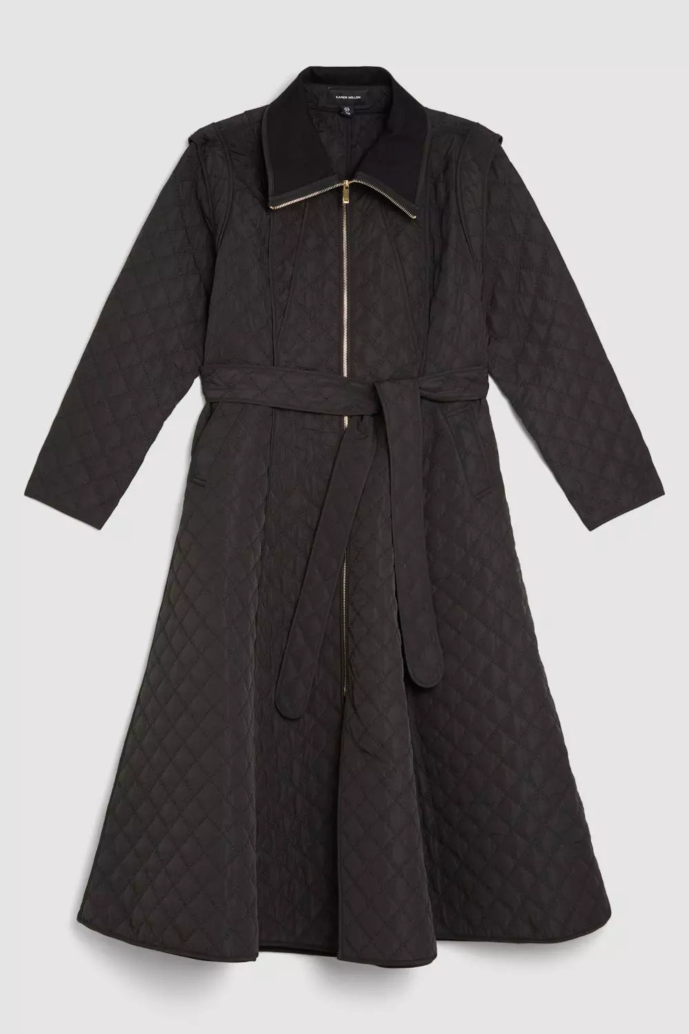 Karen millen large on sale check midi coat