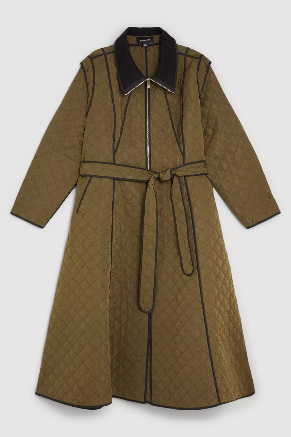 belted monogram trench coat