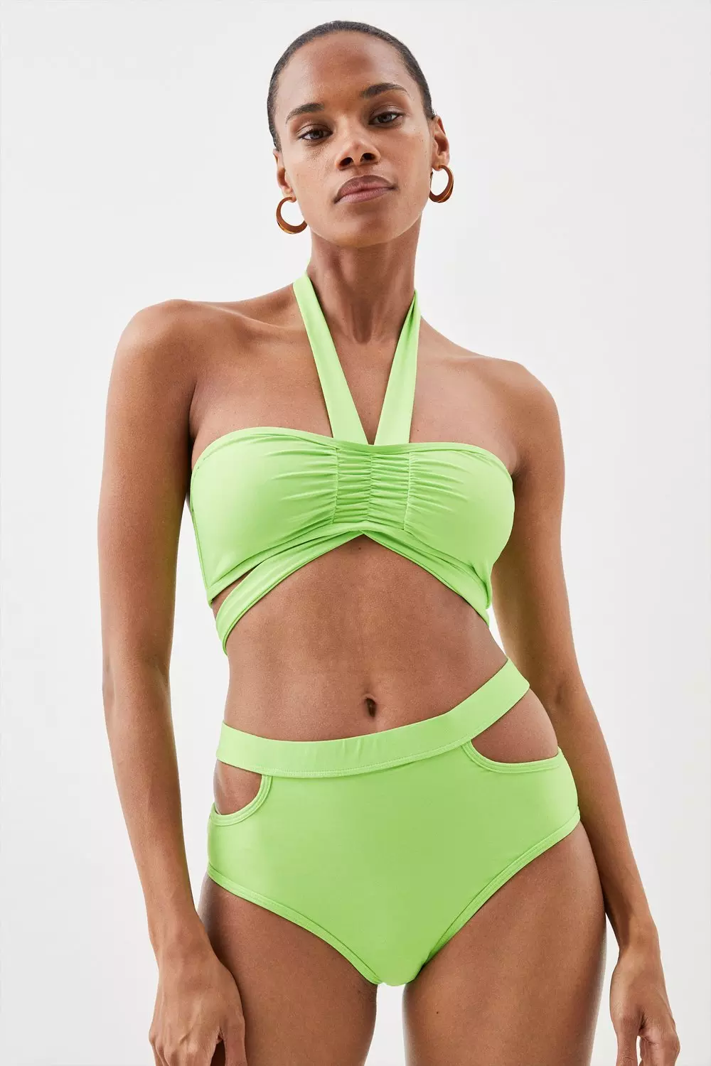 Neon cut store out bikini