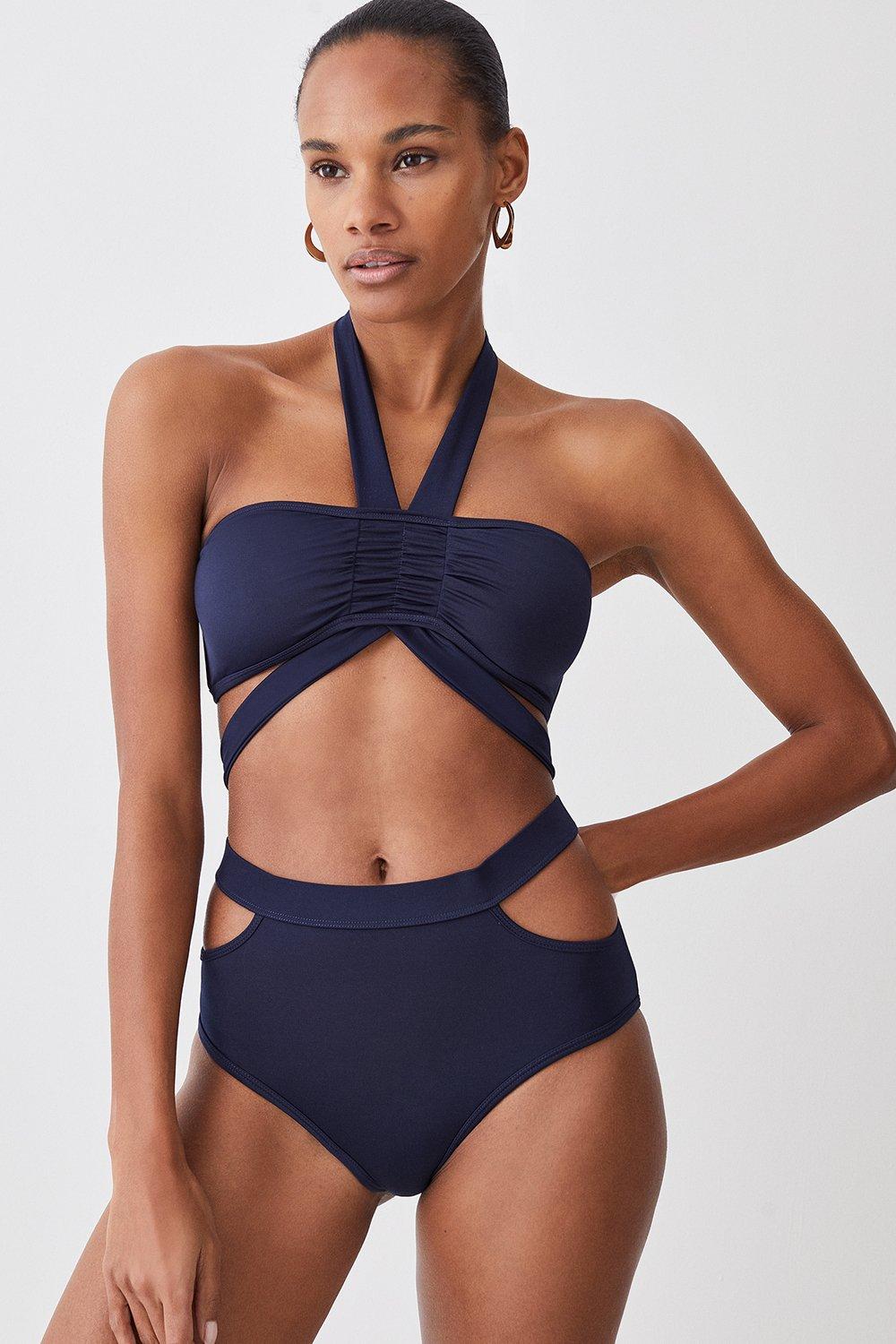 Halter bikini top high on sale neck