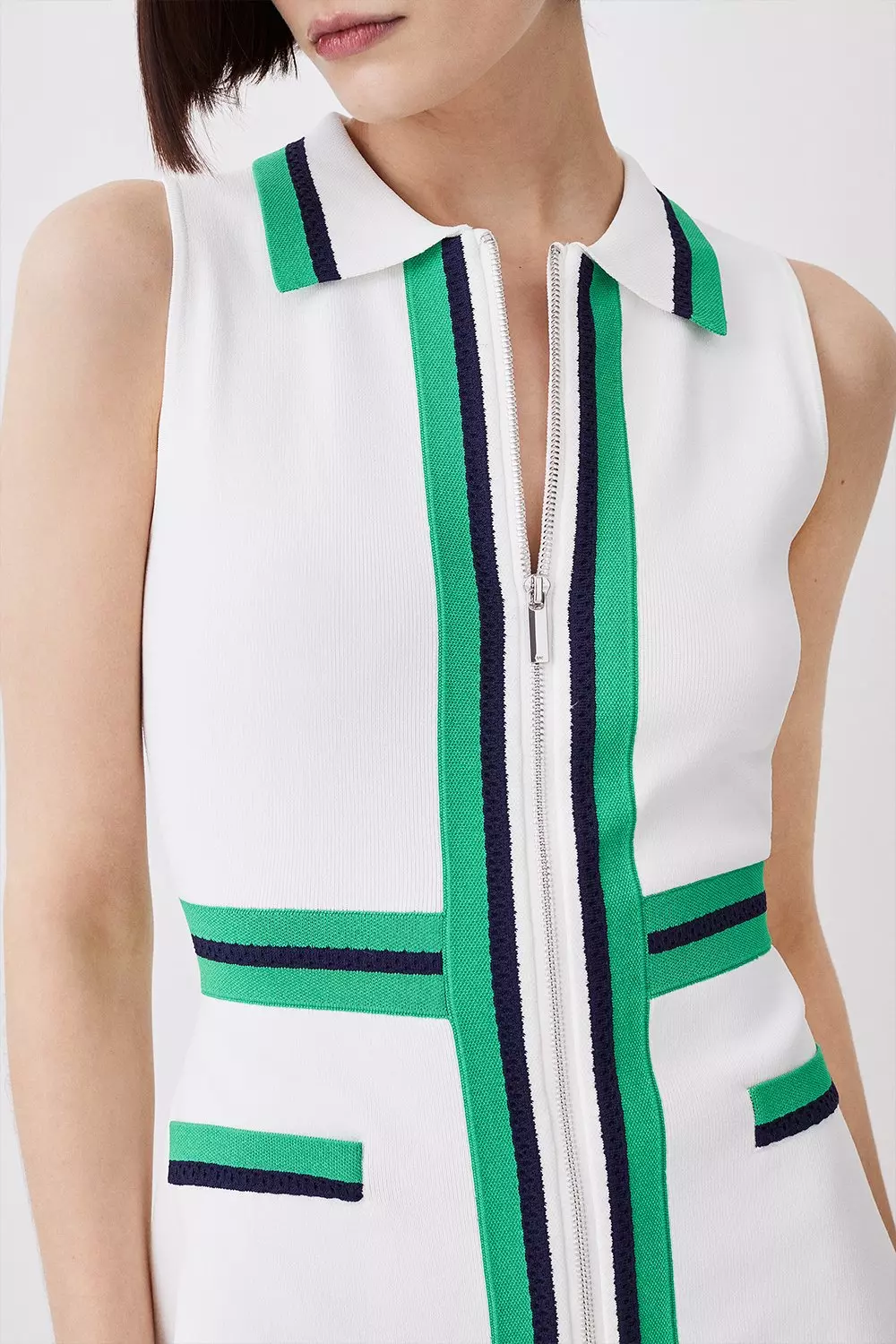 Karen millen sporty store stripe knit dress