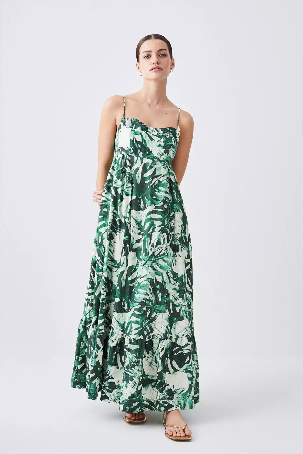 Karen millen sale tropical print dress