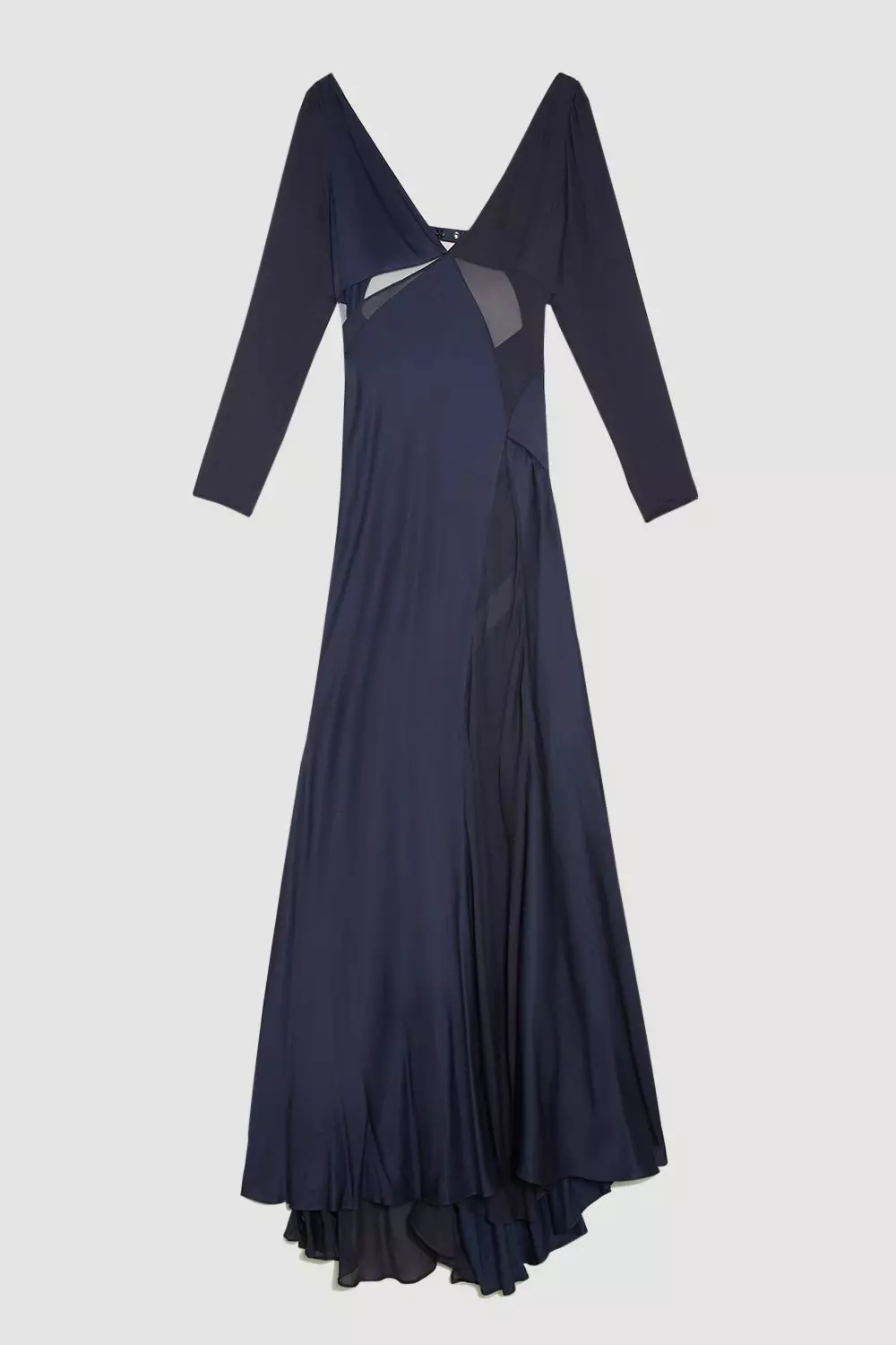 H and m on sale long sleeve maxi dress