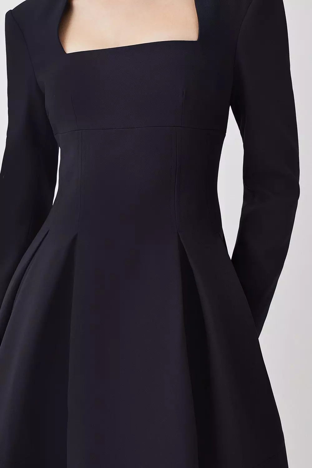 Flared skirt long outlet sleeve dress