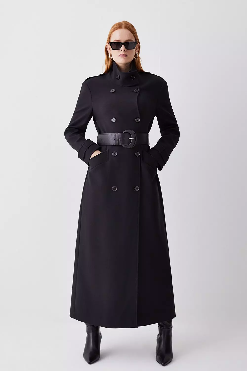 Karen millen hotsell double breasted coat