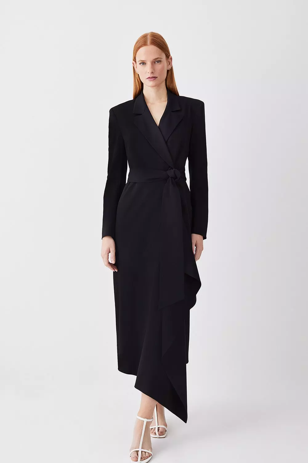 Karen millen black sale dress with belt