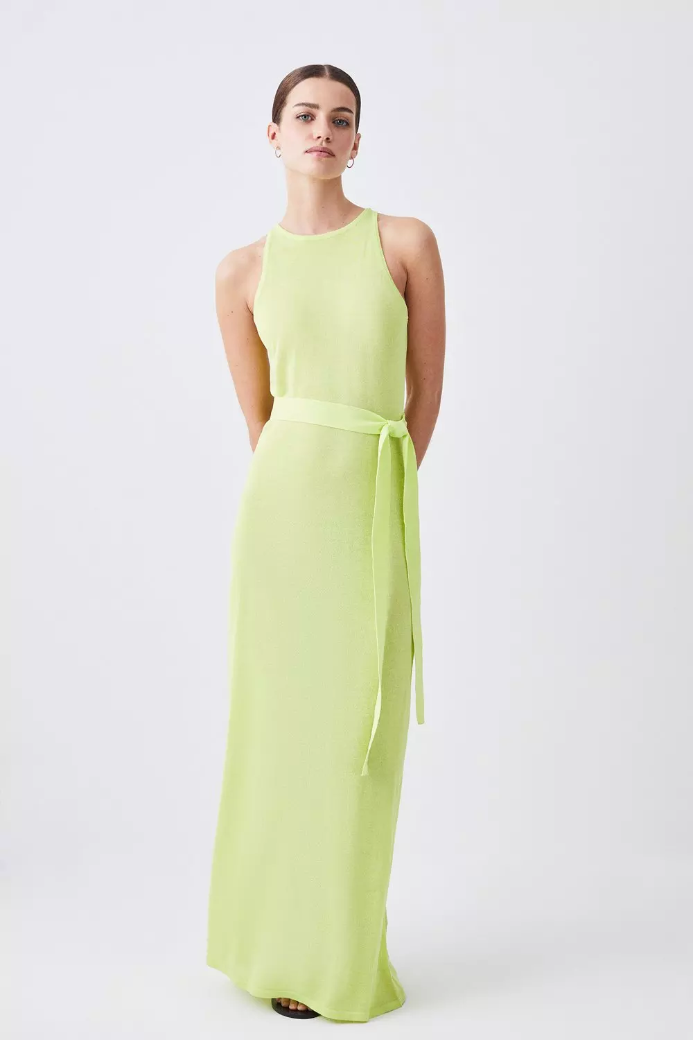 Karen millen lime green dress best sale