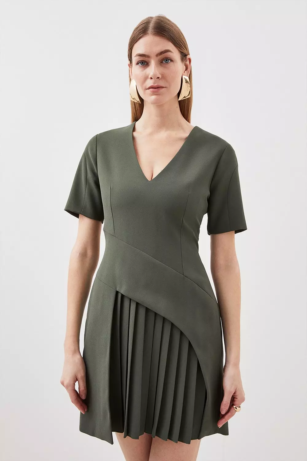 Karen millen outlet khaki dress