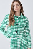 Green Check Tweed Cropped Jacket 