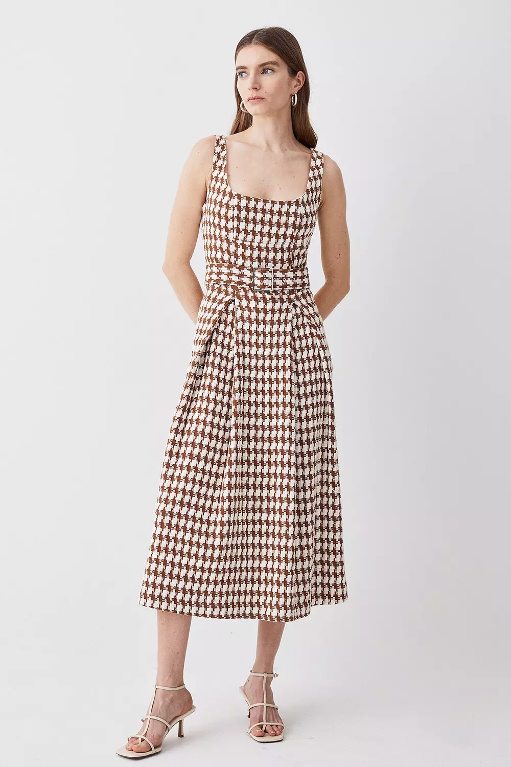 Karen millen 2024 checked tailored dress