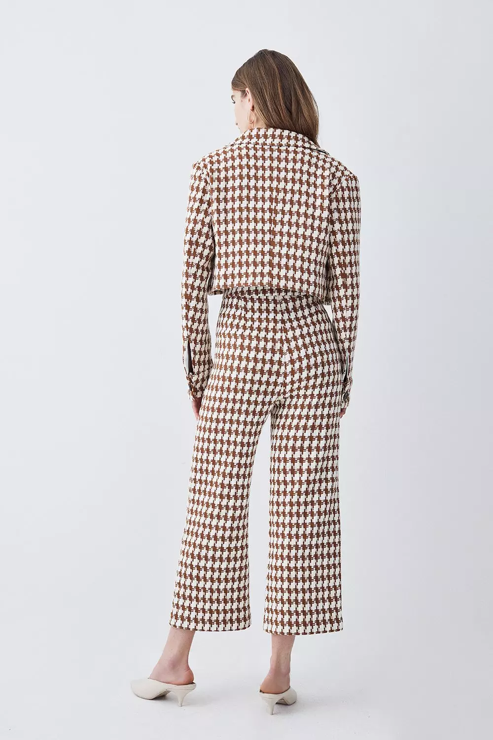 High waisted best sale tweed trousers