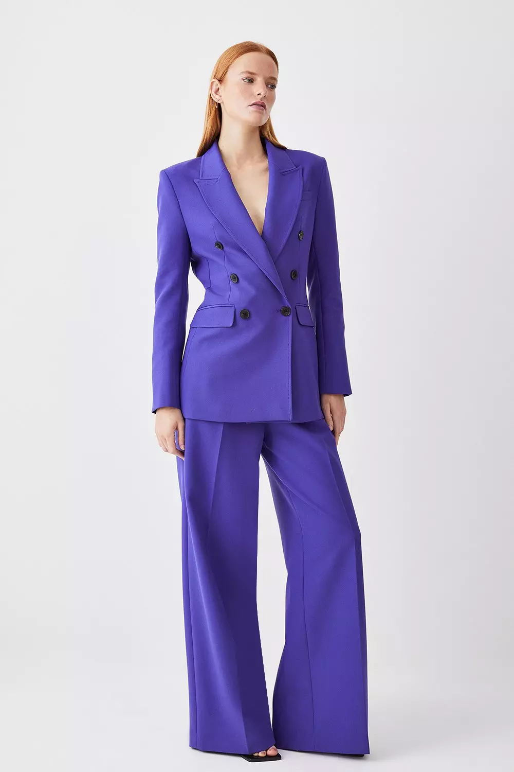 Petite Clean Tailored Double Breasted Blazer