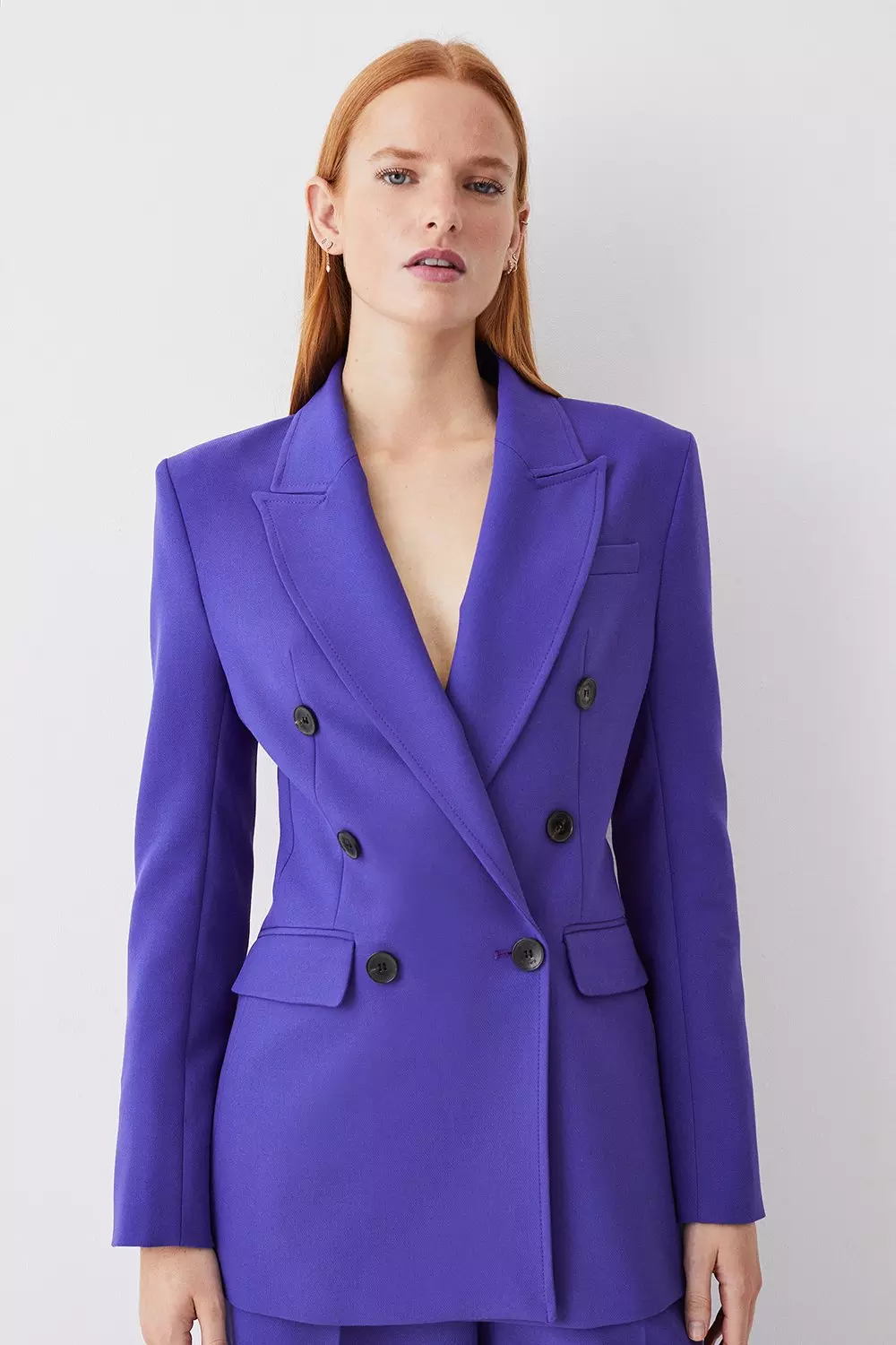 Petite double breasted discount blazer