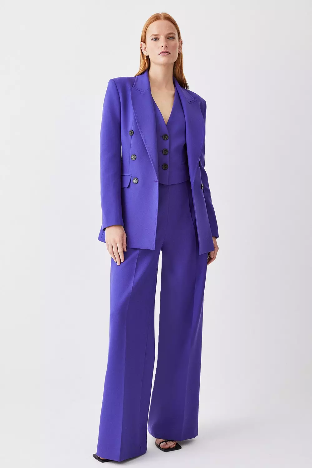 Petite Double Breasted Pant Suit