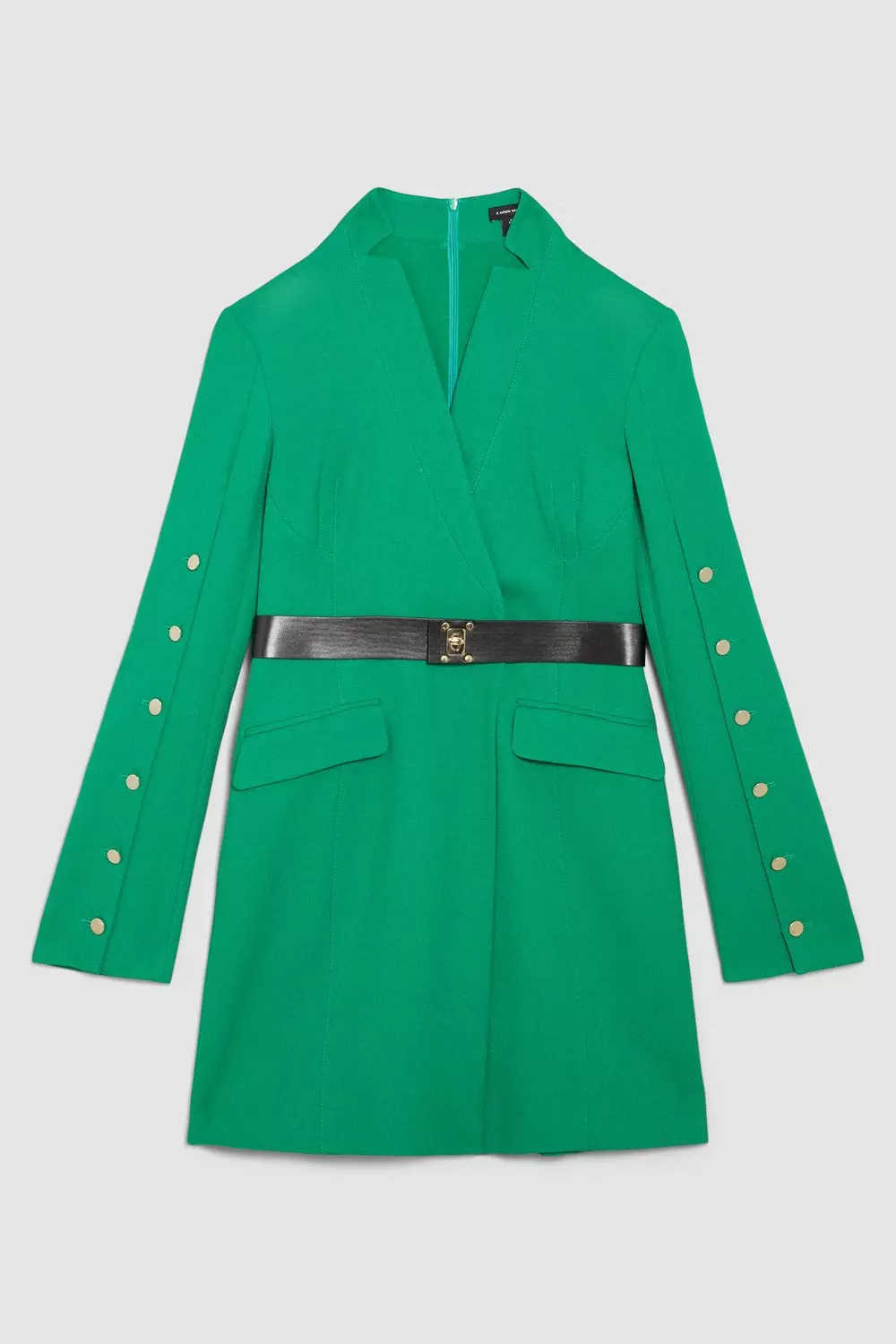 Green belted clearance blazer dress