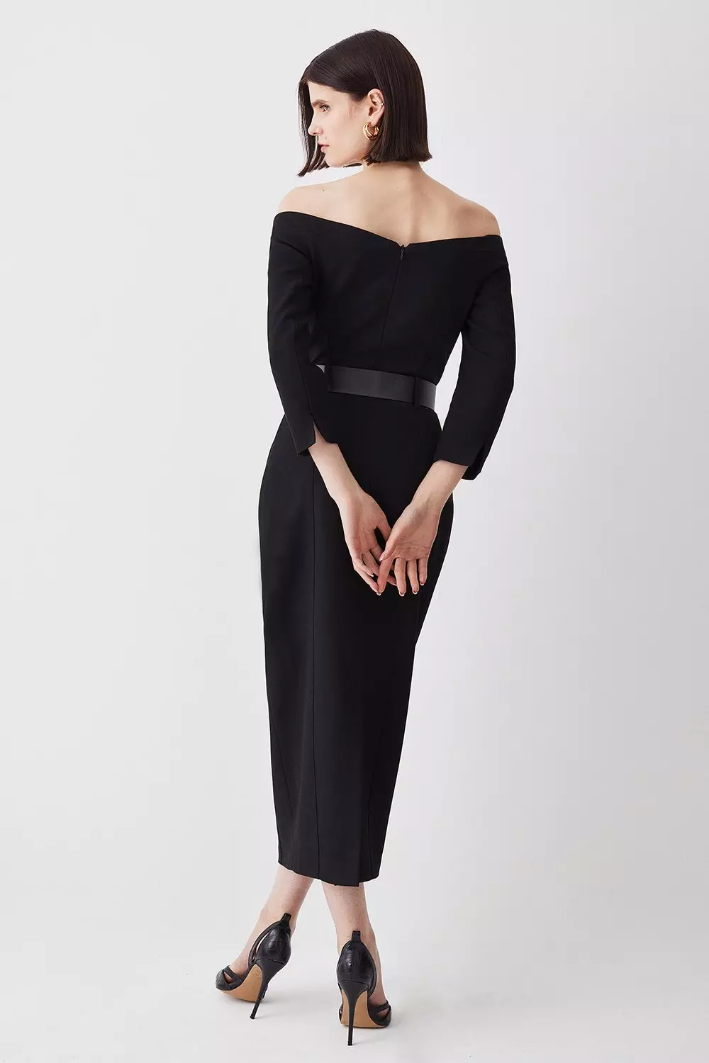 Structured off hotsell the shoulder dress