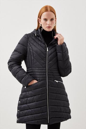 Black Lightweight Packable Coat