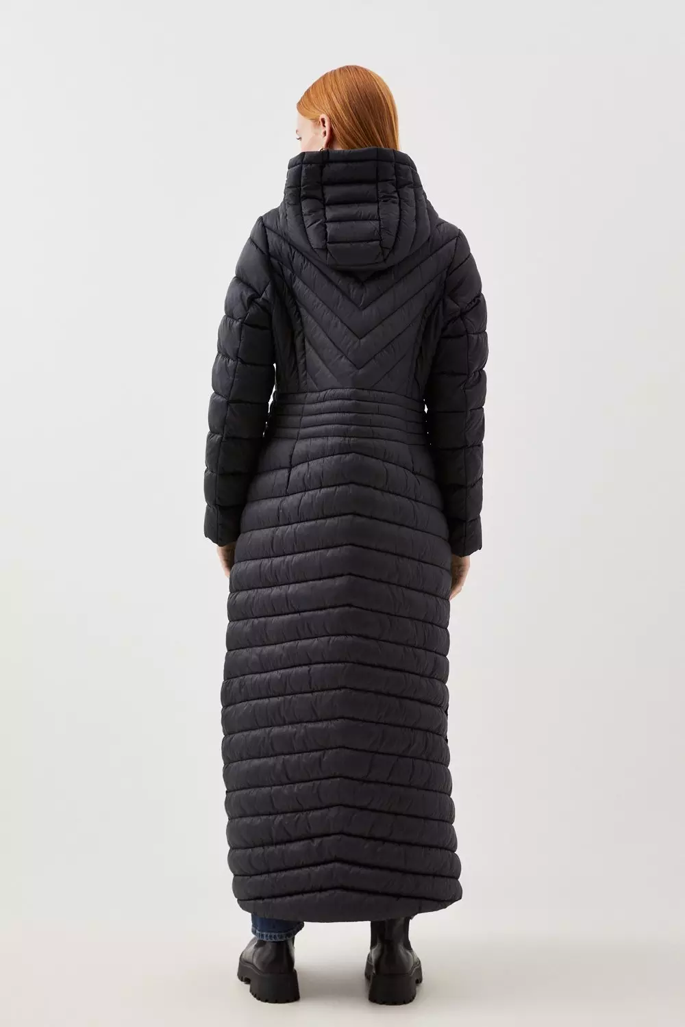 Maxi packable hot sale down coat