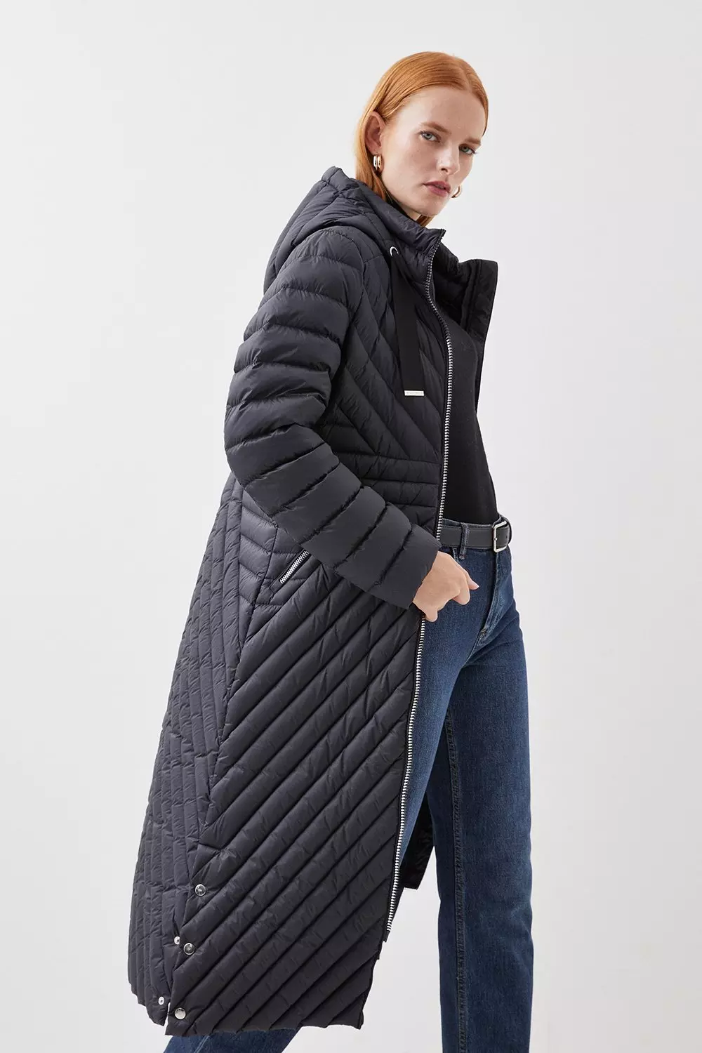 Lightweight knee length coat online