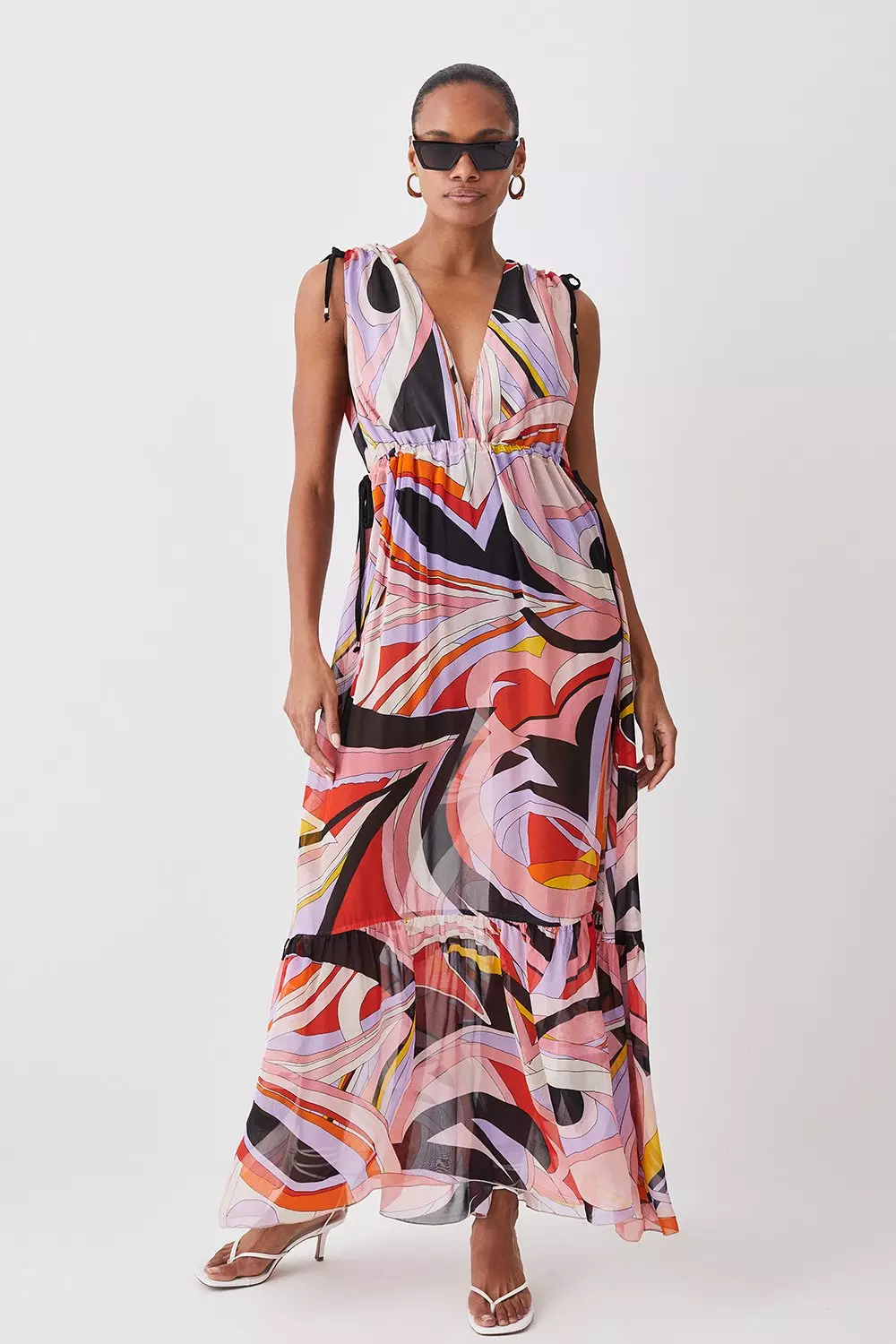 Karen millen colour block leopard print dress sale