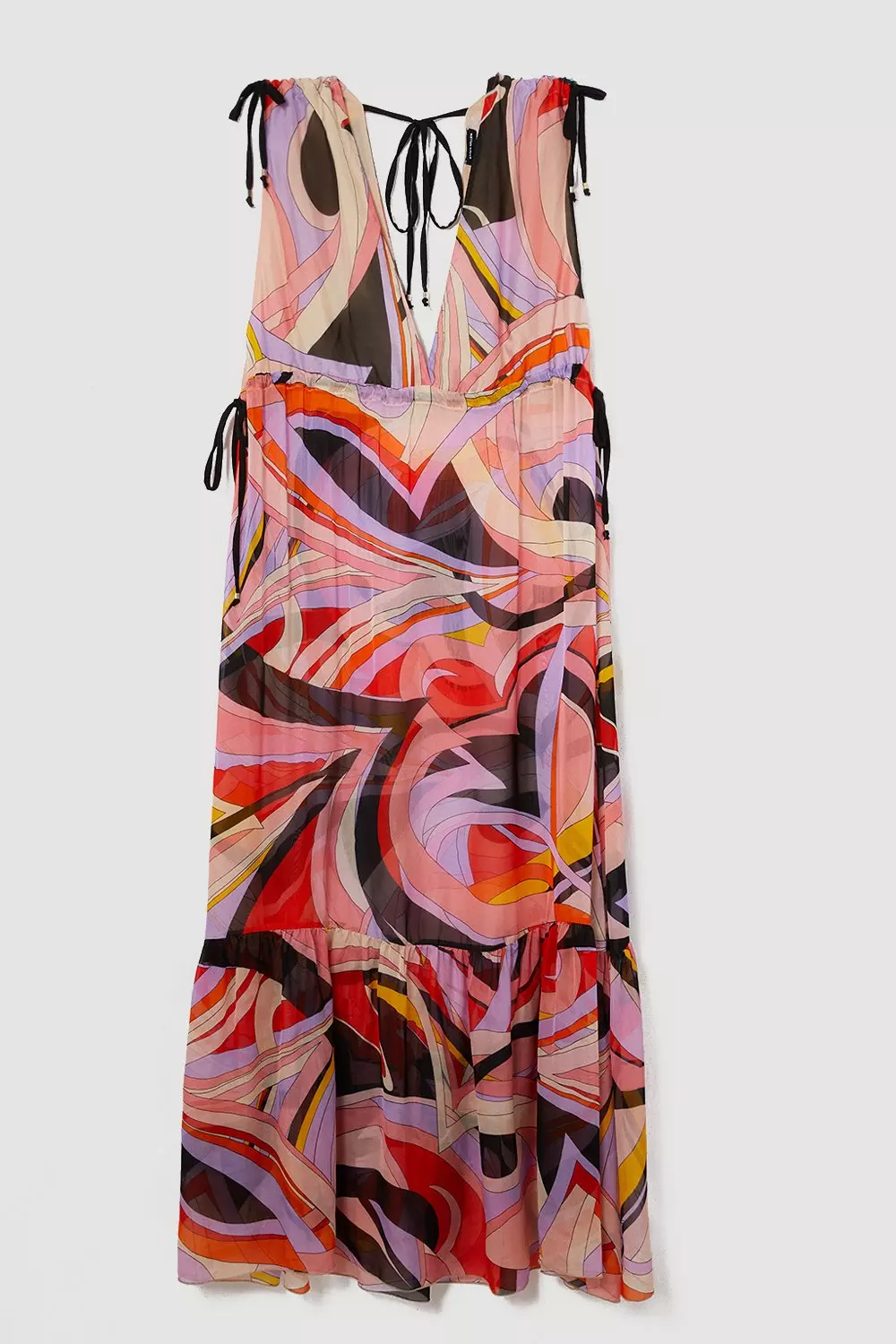 Fashionwomen Formal Viscose Maxi Dress Summer Casual Abstract