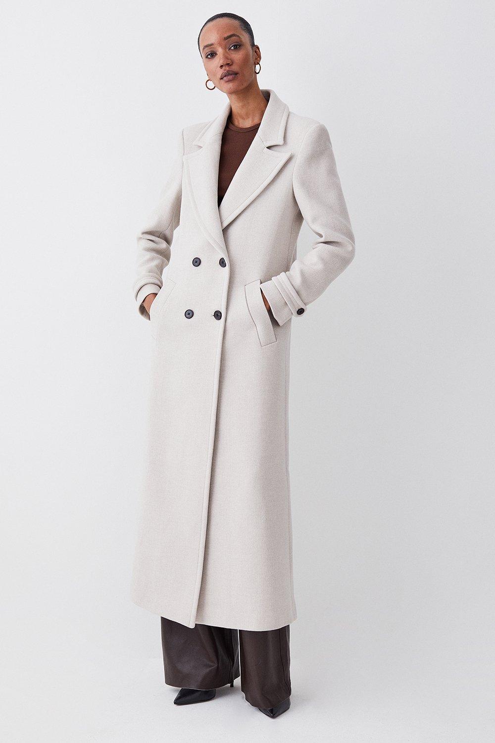 18.01 Italian Wool Cashmere Whipstitch Cape Coat