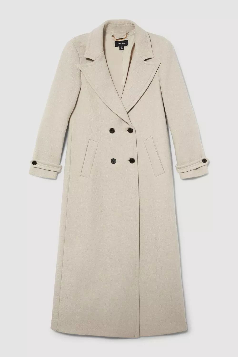 Petite Italian Wool Double Breasted Coat | Karen Millen