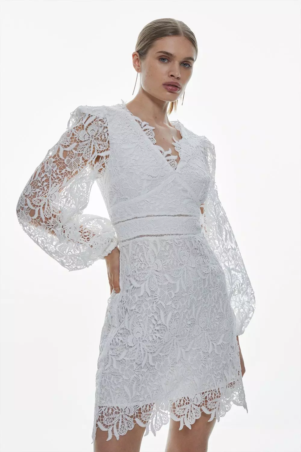 Karen millen hotsell white lace dress